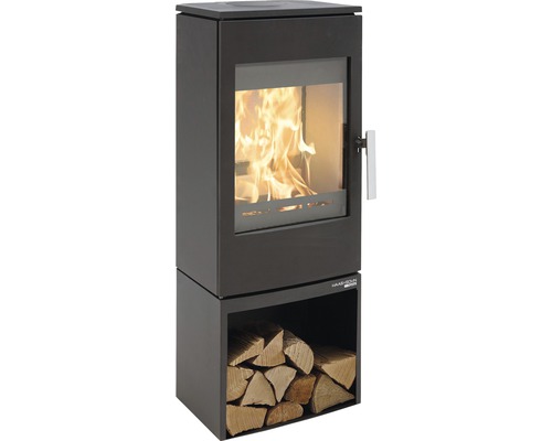 Kaminofen Haas & Sohn Gastein easy-II 350.15 Stahl schwarz 6 kW mit Holzfach und Wärmefach