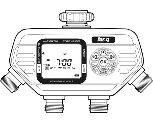 for Q Bewässerungscomputer mit Display und mehreren Anschlüssen