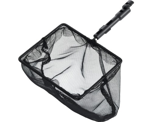 Schwarzer Kescher mit Teleskopstiel für Aquarien