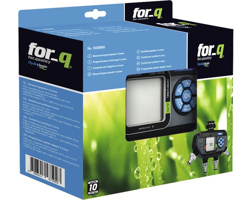 For Q Bewässerungscomputer für vier Zonen in Verpackung