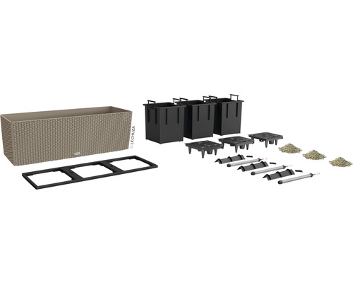 Pflanzkasten-Set mit Einsätzen, Bewässerungssystem und Zubehör