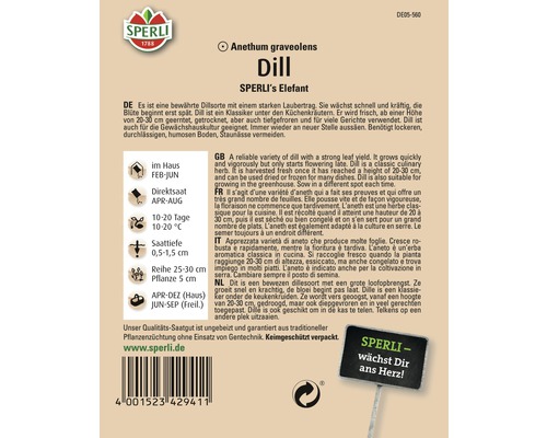 Samenpackung Dill SPERLIs Elefant