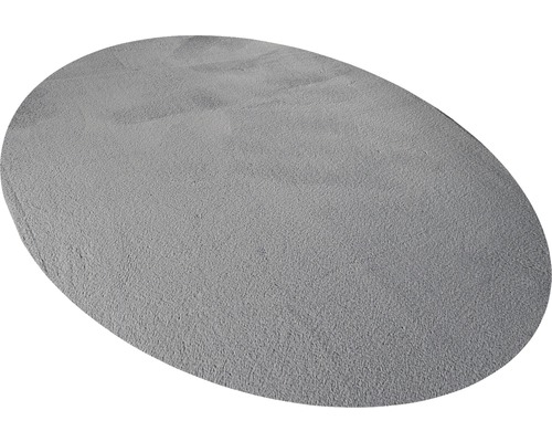 Grauer runder Teppich