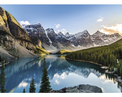 Fototapete Vlies 21650 Moraine Lake Rocky Mountains snow 8-tlg. 400 x 260 cm