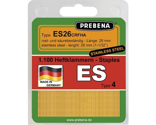 Heftklammern Prebena Type ES26CRFHA-B 1.100 St.