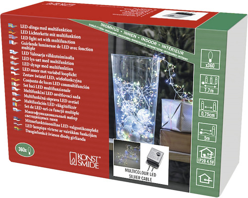 Konst Smide LED Lichterkette mit 360 LED und Multifunktion in Verpackung