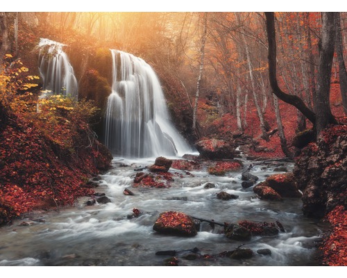 Fototapete Vlies 18727 Mountain Sunset Waterfall 7-tlg. 350 x 260 cm