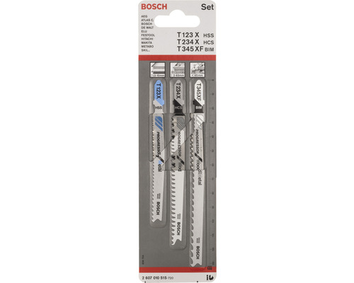 Bosch Stichsägeblatt Set mit drei Sägeblättern für Holz und Metall