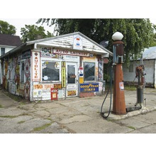 Fototapete Vlies 22766 Old Vintage Retro Gas Station 10-tlg. 500 x 280 cm