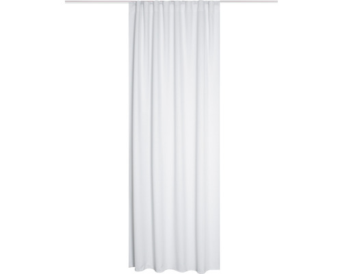 Vorhang mit Universalband Blacky weiß 135 x 245 cm schwer entflammbar-0