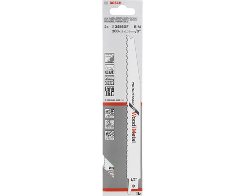 Bosch Säbelsägeblatt Set S 3456 XF BIM, 200x19x1,25 Millimeter