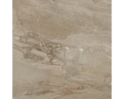 Feinsteinzeug Wand- und Bodenfliese Sicilia 80 x 80 x 0,97 cm Miele poliert braun