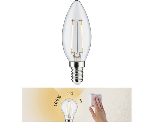 Kerzenlampe mit E14 Fassung und Dimmfunktion