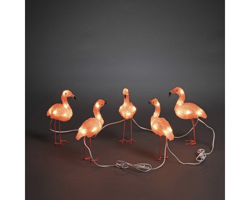 LED Acryl Flamingos Konstsmide 5er-Set bernstein-0