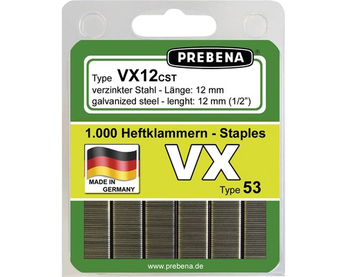 Heftklammern Prebena Type VX12CST-B 1.000 St.