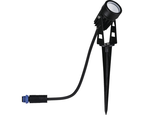 Paulmann Plug & Shine LED Spot mit Erdspieß Einzelspot IP44 3W 150 lm 3000 K warmweiß HxØ 260x42 mm schwarz 24 V