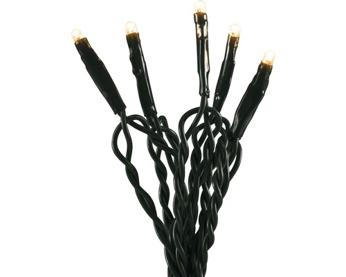 LED Lichterkette mit dunklem Kabel