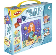 Joustra Paillettenkunst Set mit Meerjungfrau Motiven für Kinder ab 5 Jahren
