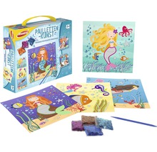 Pailletten Kunst Set mit Meerjungfrauenmotiven und Zubehör