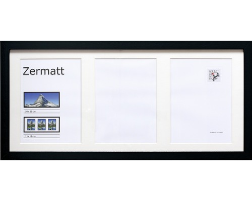 Objektrahmen Zermatt schwarz 23x50 cm