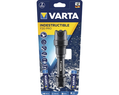 Varta Indestructible F20 Pro Taschenlampe mit Batterien