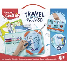 Maped Creativ Reiseset mit abwischbarer Maltafel, Stiften und Vorlagen