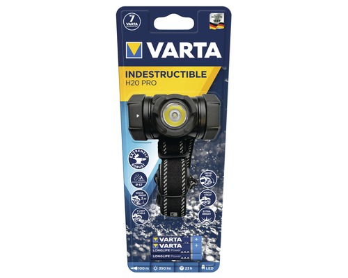 Varta Indestructible H20 Pro Stirnlampe in Verpackung