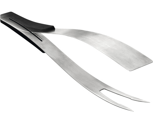 Grillzange aus Edelstahl mit Gabel