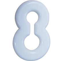 Hausnummer 8 Nylon weiß