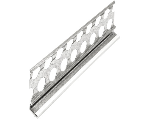 CATNIC Putzsockelprofil Stahl verzinkt mit PVC Nase für Putzstärke 14 mm 2500 x 14 x 53 mm Bund = 25 St-0
