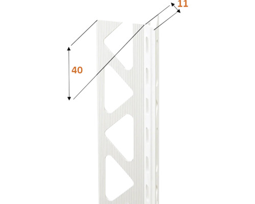 Kunststoff Fliesenschiene mit Maßen 40 mal 11 Millimeter