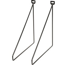 Zwei Regalwinkel aus Metall zur Wandmontage