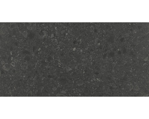 Dunkle Steinzeugfliese mit gesprenkelter Oberfläche