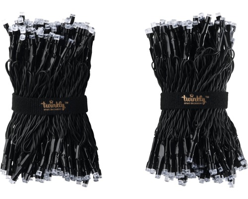 Zwei Bündel Twinkly Lichterketten, gebunden mit einem Band