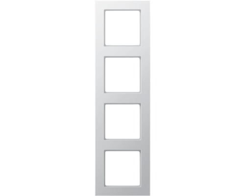 Jung AC 584 AL Abdeckrahmen 4-fach aluminium waagerecht senkrecht A Creation Innentür mit vier rechteckigen Ausschnitten