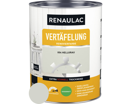 RENAULAC Vertäfelung Holzlack seidenmatt hellgrau 2,5 L