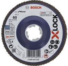 Schleifmopteller Fächerscheibe Best for Metal Ø 125x22,23 mm K60, X-LOCK Aufnahme