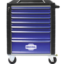 Werkstattwagen Industrial 712 x 943 x 466 mm 7 Schubladen - inkl. 9 Werkzeugmodule blau 140-tlg.