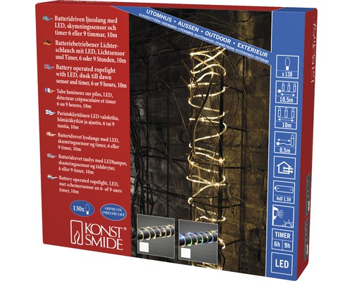 Konstsmide Lichterkette mit LED, Dämmerungssensor und Timer, 10 Meter Produktverpackung