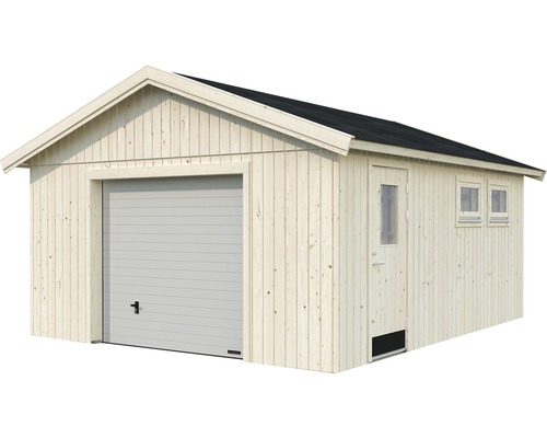 Garage Nordic+ Andre 21,5 m² inkl. Sektionaltor 448 x 548 cm natur