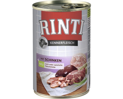 Hundefutter nass RINTI Kennerfleisch Schinken 400 g getreidefrei