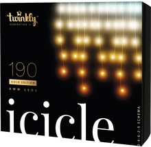 Verpackung einer Twinkly Icicle Lichterkette mit 190 AWW LEDs