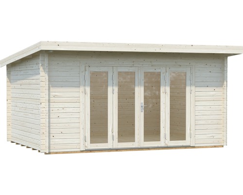 Holzgartenhaus mit Glastüren