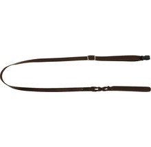 Braune Gewehrleine mit Metallschnalle und geflochtenem Bereich