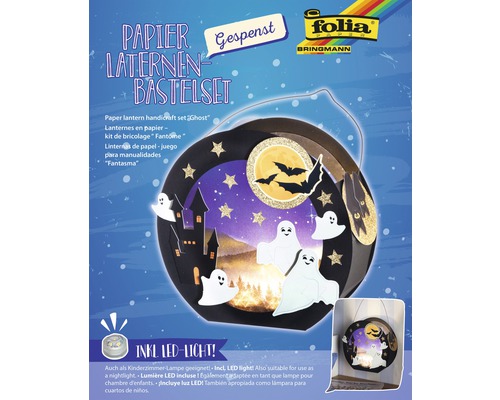 Papierlaternen Bastelset mit Geistermotiv und LED Licht