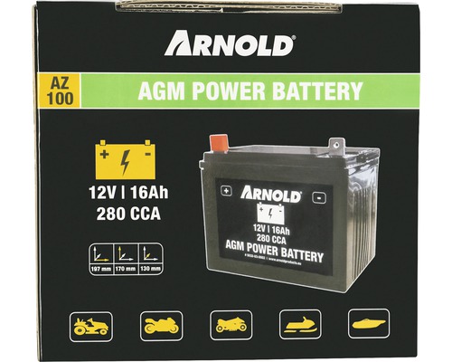 Wartungsfreie Batterie MTD für Rasentraktoren AZ 100 AGM
