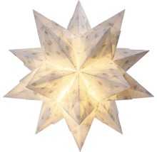 Weihnachtsstern aus Papier mit Schneeflockenmuster