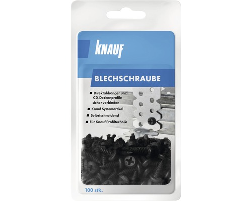 Knauf Blechschraube LN 3,5 mm x 9 mm Pack = 100 St Packung Knauf Blechschrauben, 100 Stück