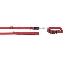 Halsband und Leine GoLeyGo Flat 20 mm 140-200 cm rot-thumb-0