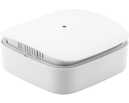 Quadratischer Rauchmelder mit Belüftungsöffnungen